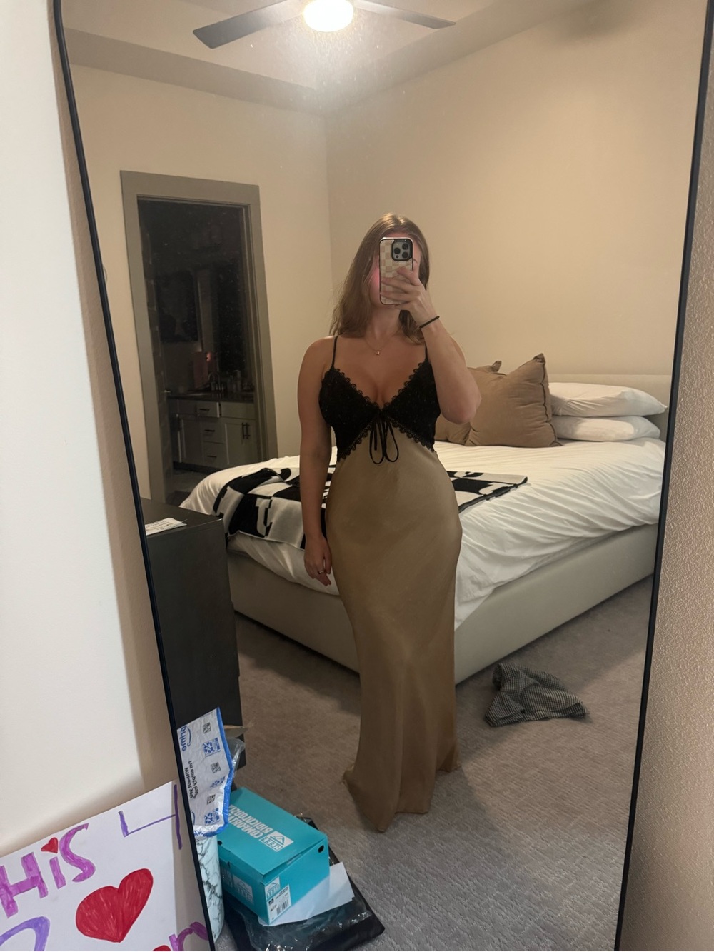 Forever 21 Black and Tan Maxi Dress